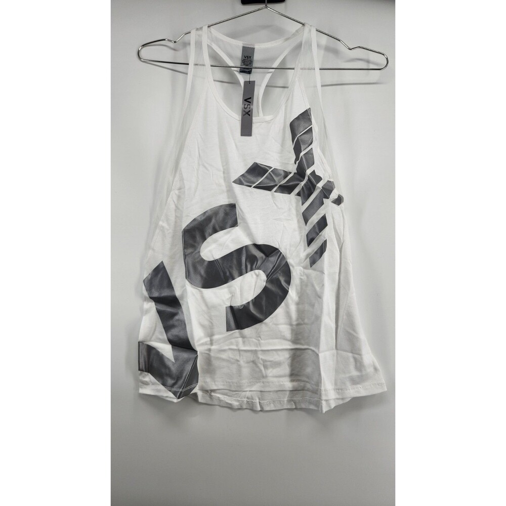 Victoria's Secret‎ XS White VSX Cotton Jersey Racerback Tank Top NWT